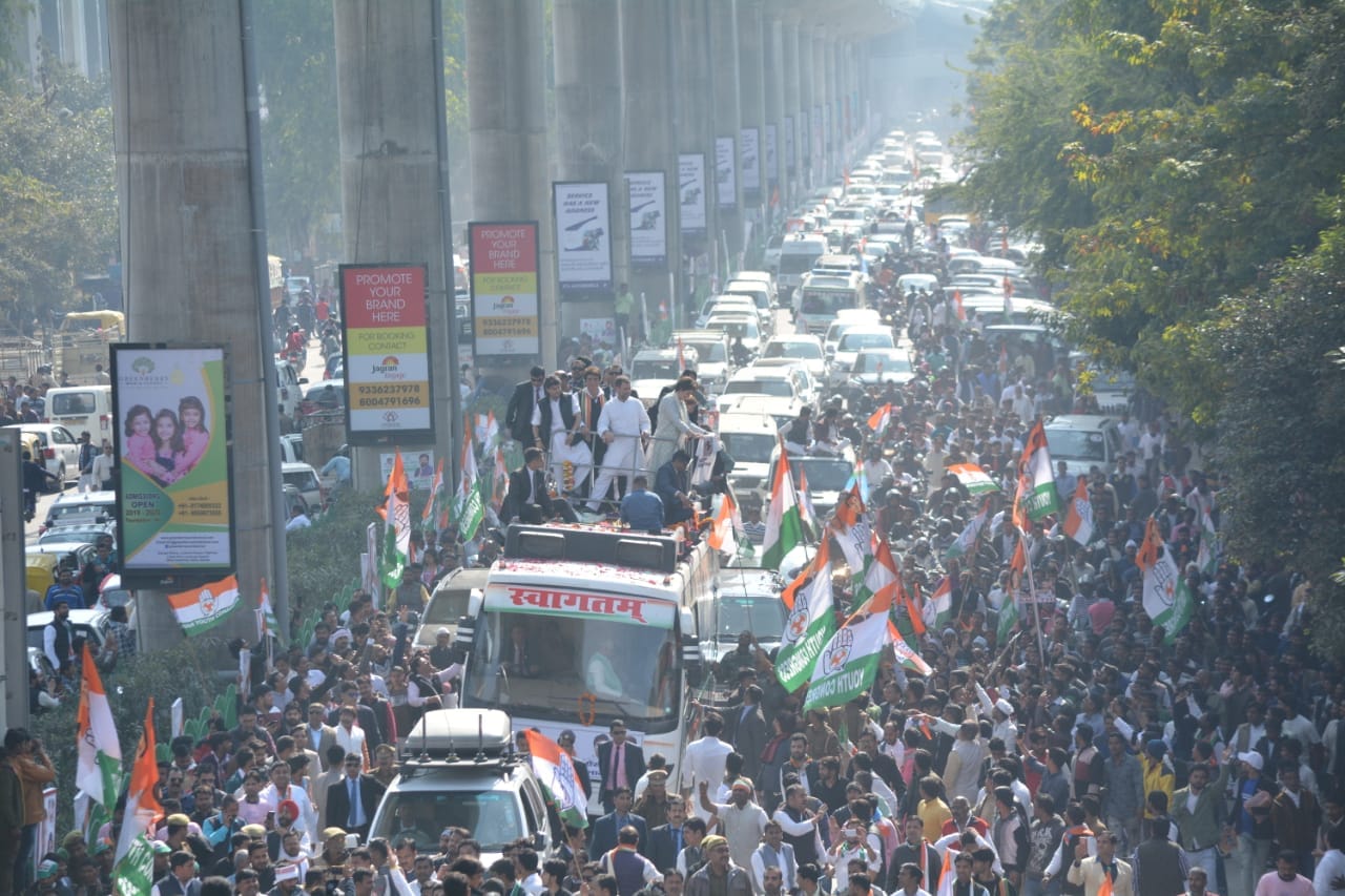 News on Priyanka Gandhi Road Show 