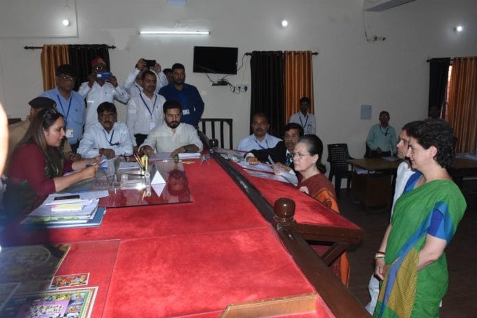 Soniya Gandhi filing nomination from raebareli