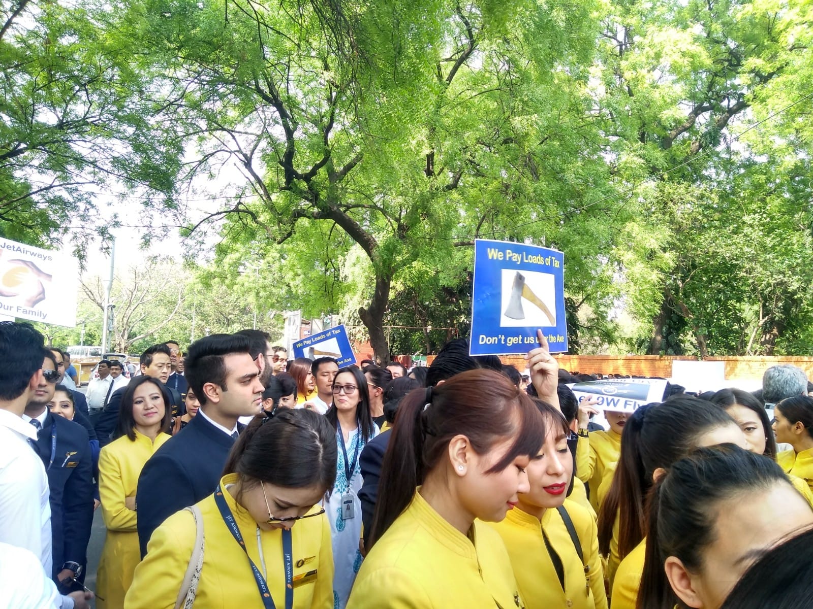 jet airways employee protest