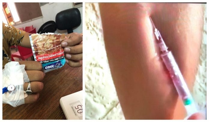 youngsters injecting drugs