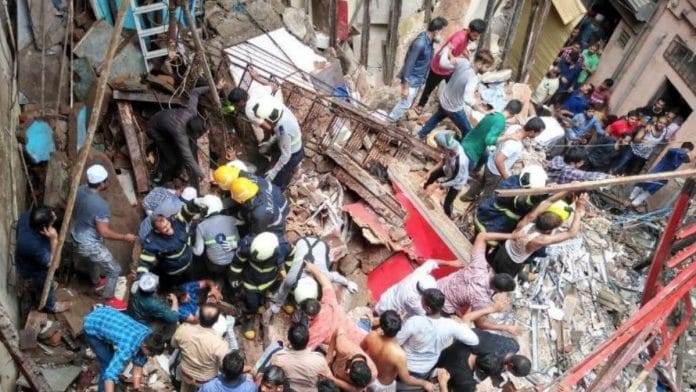 Dongri building collapse site.