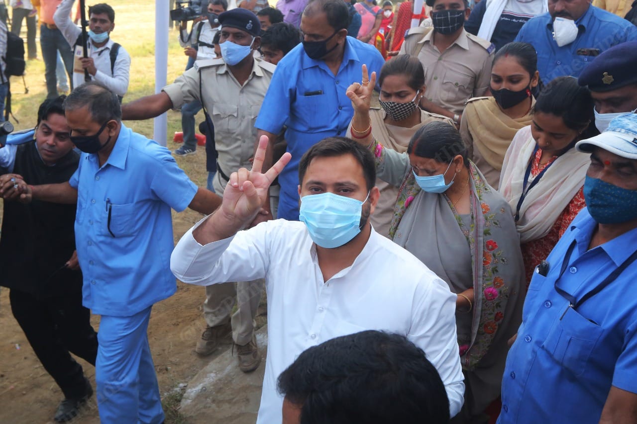 महागठबंधन ने तेजस्वी यादव को बिहार की कमान सौंपी है/फोटो: प्रवीण जैन/दिप्रिंट