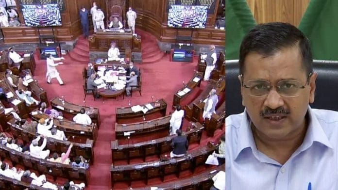 राज्यसभा में शोर-शराबा और दिल्ली के सीएम केजरीवाल.