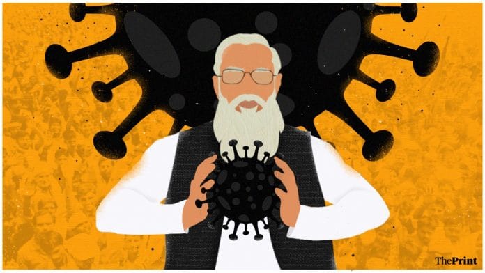 नरेंद्र मोदी/चित्रण: रमणदीप कौर/दिप्रिंट