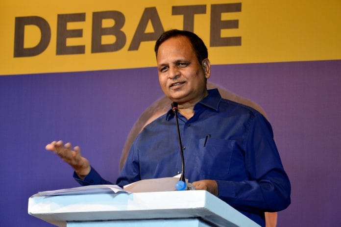 दिल्ली के स्वास्थ्य मंत्री सत्येंद्र जैन की फाइल फोटो | एएनआई