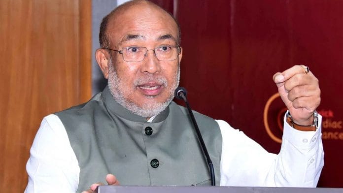 इंफाल में मणिपुर के मुख्यमंत्री एन. बीरेन सिंह | एएनआई