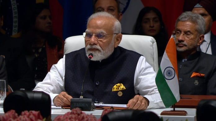 ब्रिक्स सम्मेलन को संबोधित करते हुए प्रधानमंत्री नरेंद्र मोदी | एक्स/@BJPLive