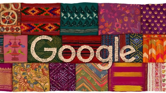 सर्च इंजन गूगल ने मंगलवार को भारत के 77वें स्वतंत्रता दिवस के अवसर पर एक विशेष डूडल के जरिए भारत की समृद्ध और विविध कपड़ा विरासत को याद किया | फोटो: एक्स/@GoogleIndia