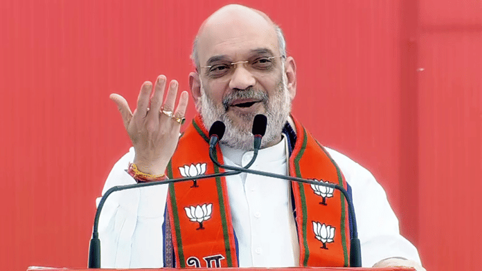 मध्य प्रदेश में एक रैली को संबोधित करते हुए केंद्रीय गृह मंत्री अमित शाह | एएनआई