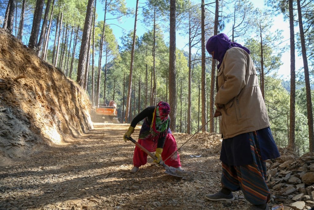 Construction of road underway on hill above tunnel | Suraj Singh Bisht | ThePrint