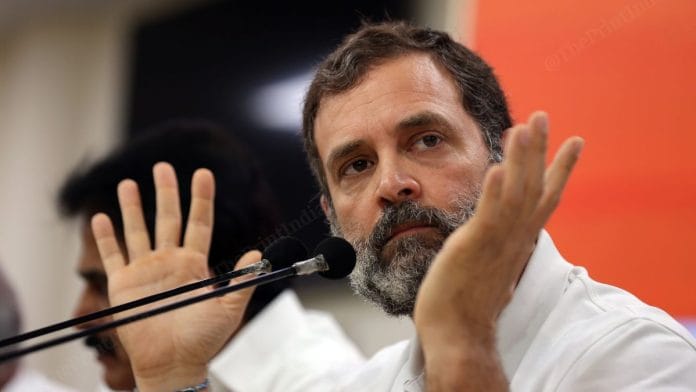 कांग्रेस नेता राहुल गांधी | फोटो: सूरज सिंह बिष्ट/दिप्रिंट