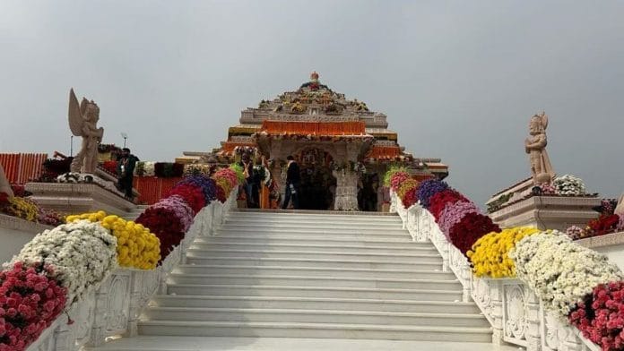 अयोध्या में सुसज्जित राम मंदिर | फोटो: शिखा सलारिया/दिप्रिंट