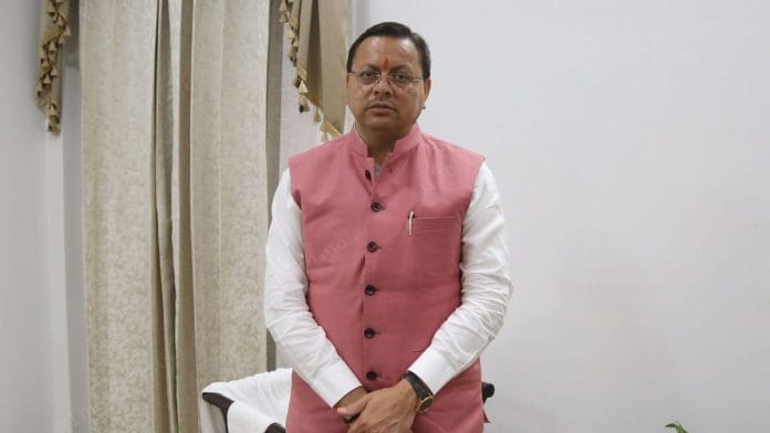 उत्तराखंड के मुख्यमंत्री पुष्कर सिंह धामी | फोटो: सूरज सिंह बिष्ट/दिप्रिंट