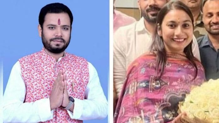 सनी हज़ारी और शांभवी के. चौधरी की फाइल फोटो | तस्वीरें: एक्स/@SunnyHazari2 और शांभवी के. चौधरी/फेसबुक