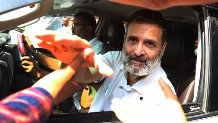 कांग्रेस नेता राहुल गांधी ने रायबरेली से अपना नामांकन दाखिल किया | फोटो: सूरज सिंह बिष्ट/दिप्रिंट