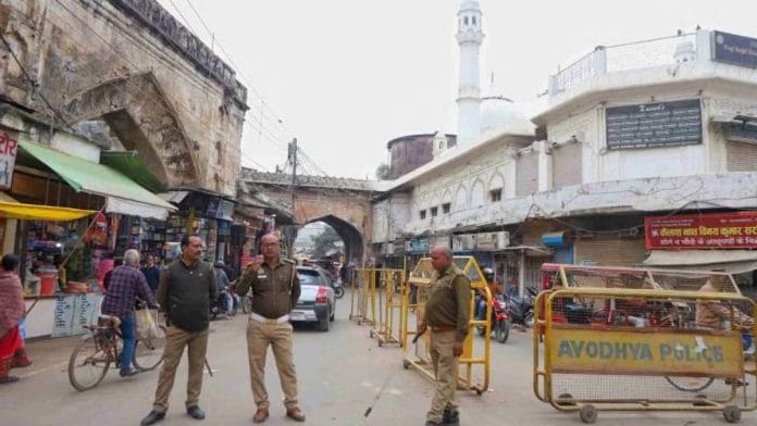 अयोध्या पुलिस की प्रतीकात्मक तस्वीर | फोटो: मनीषा मोंडल/दिप्रिंट