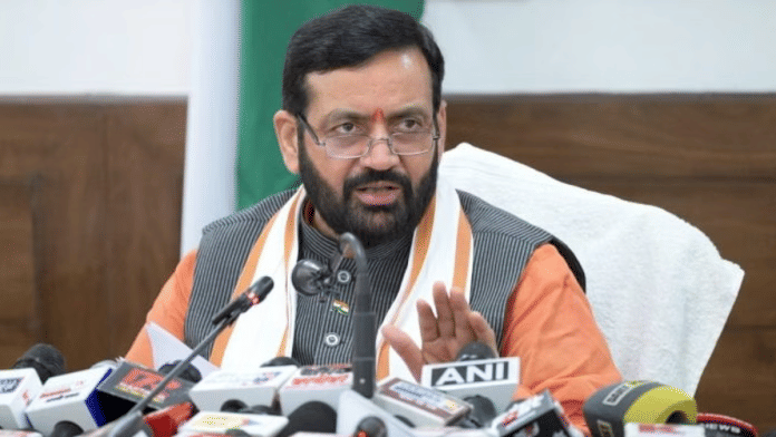 हरियाणा के सीएम नायब सिंह सैनी ने बुधवार को प्रेस कॉन्फ्रेंस की | फोटो: स्पेशल अरेंजमेंट