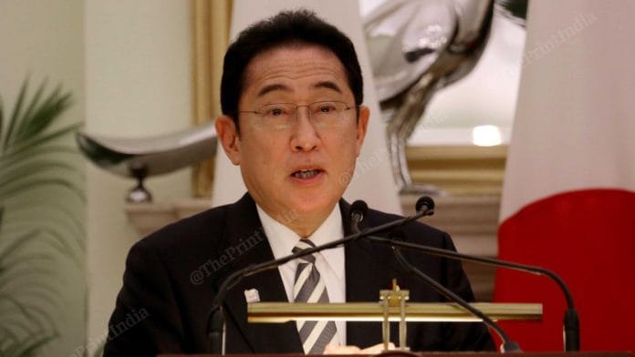 जापान के प्रधानमंत्री फुमिओ किशिदा | फोटो: प्रवीण जैन/दिप्रिंट