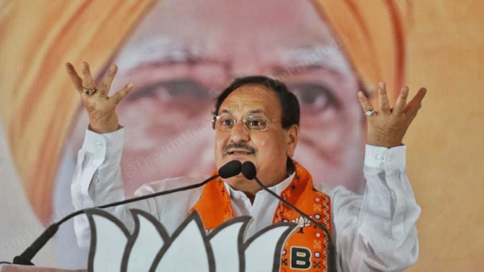 जेपी नड्डा की फाइल फोटो | क्रेडिट: प्रवीण जैन/दिप्रिंट