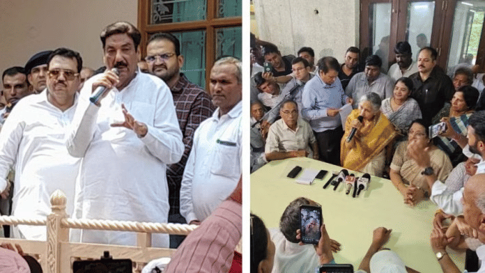 हरियाणा के कैबिनेट मंत्री रंजीत सिंह (बाएं) और सावित्री जिंदल (दाएं) | फोटो: स्पेशल अरेंजमेंट