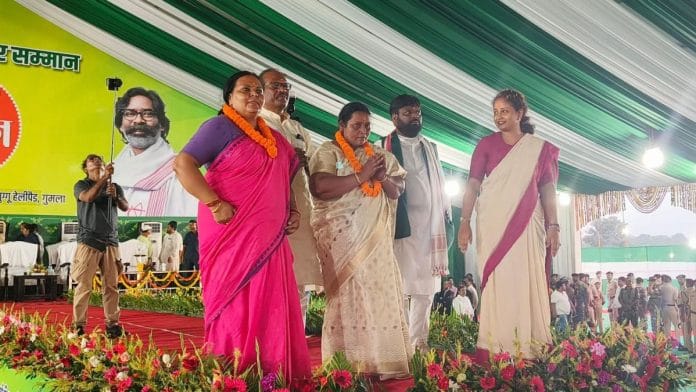 ‘मंईयां सम्मा यात्रा’ के कार्यक्रम के दौरान झामुमो की विधायक कल्पना सोरेन | फोटो: स्पेशल अरेंजमेंट