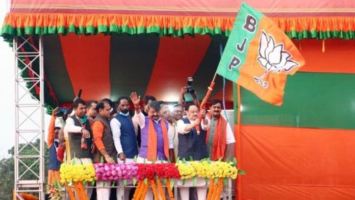 2021 में पश्चिम बंगाल में भाजपा की ‘परिवर्तन यात्रा’ की फाइल फोटो | एएनआई