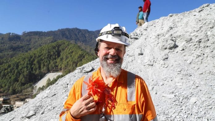 सिल्क्यारा सुरंग प्रकरण में बचाव अभियान के अगुवा ‘इंटरनेशनल टनलिंग एंड अंडरग्राउंड स्पेस एसोसिएशन’ के अध्यक्ष अर्नोल्ड डिक्स | फोटो: सूरज सिंह बिष्ट