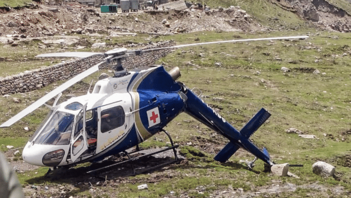 Helicopter of AIIMS Rishikesh's heli ambulance service crash-landed in Kedarnath
