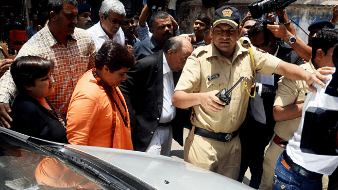 BJP MP Pragya Singh Thakur arrives at the court for the Hearing of Malegaon Blast Case
