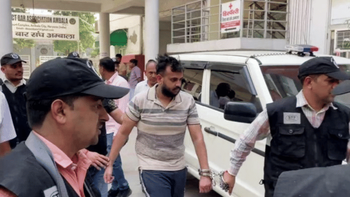 Haryana police's STF arrest gangster Lakhwinder Singh alias Lakha in Ambala on 26 October | ANI